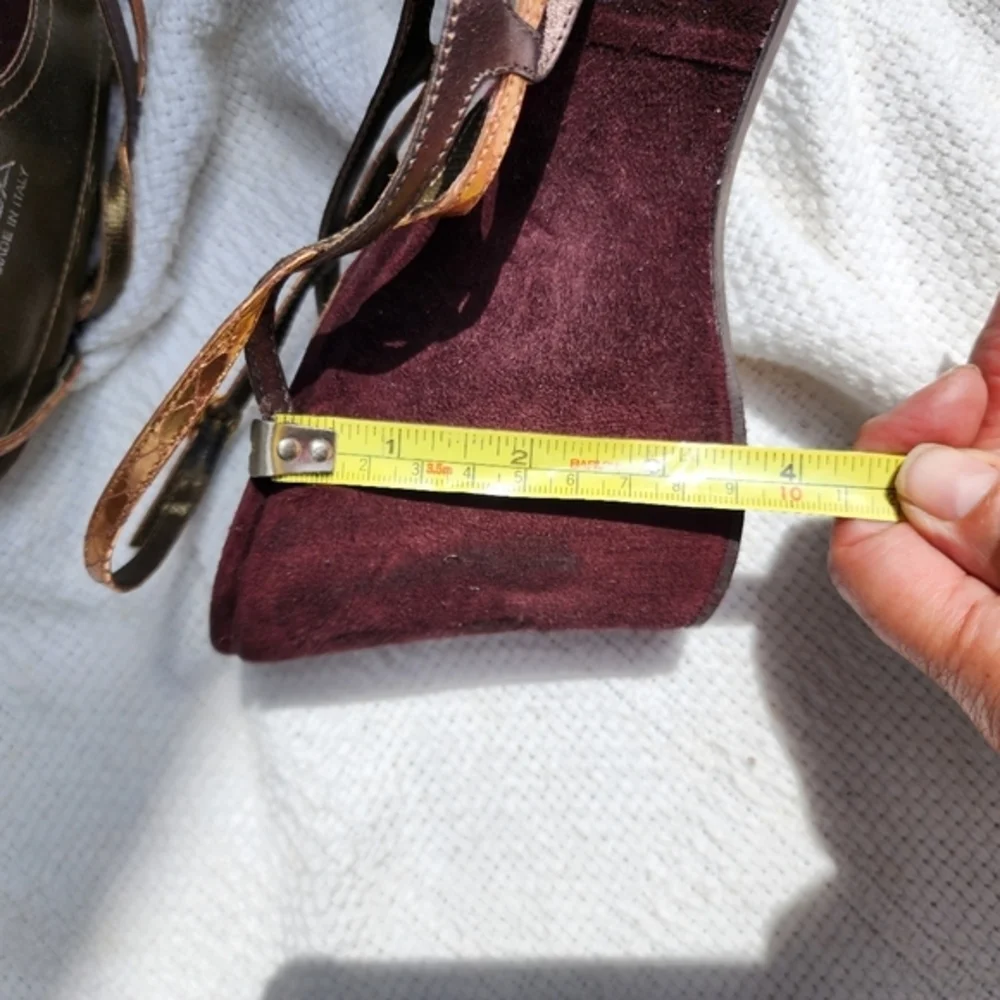 Via Spiga metallic wedge sandals 10‎